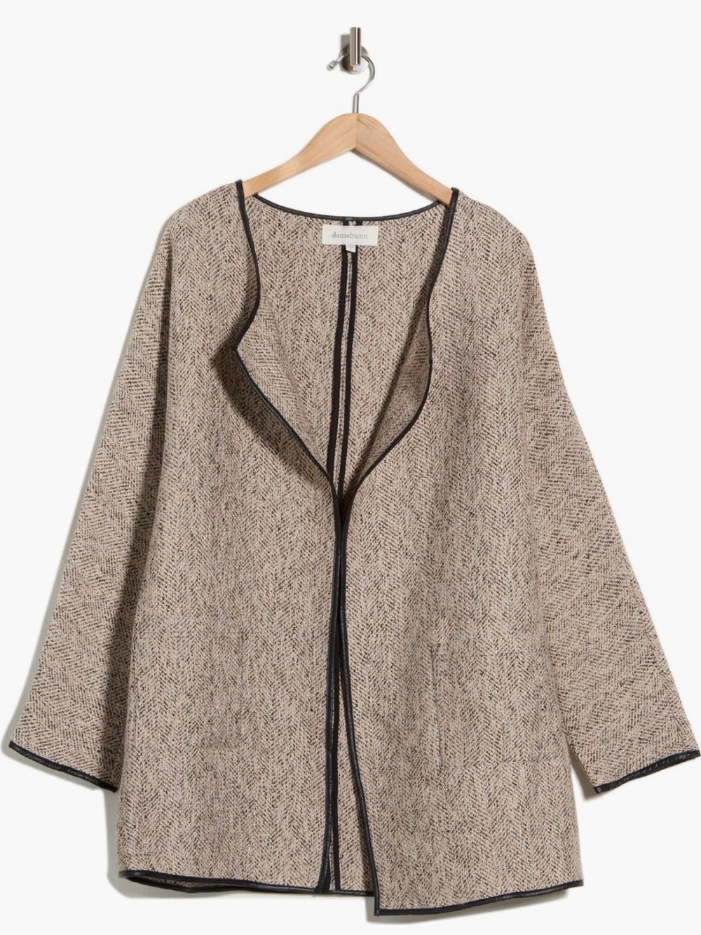 NEW…Daniel Rainn Herringbone Open Front Jacket